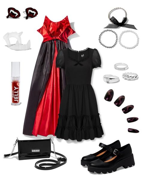 Hey boo! 👻 Channel your inner vamp this Halloween with our DIY vampire costume ideas. Start with a vampire cape and then build from there and add halloween face stickers, and spooktacular faux nails! 💅 Vampire Cape Diy, Vampire Costumes Female, Vampire Diy Costume, Diy Vampire Costume Women, Diy Vampire Costume, Vampire Costume Ideas, Vampire Accessories, Quick N Easy Halloween Costumes, Diy Vampire