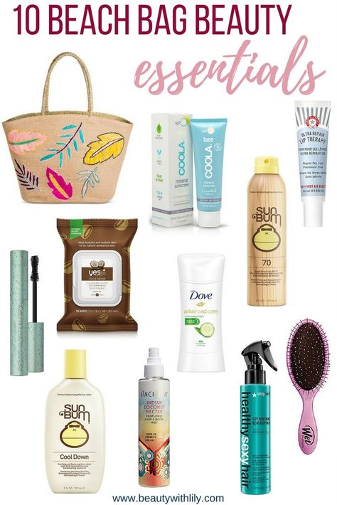 Beach Bag Essentials, Beach Necessities, Pot Pourri, Beach Hacks, Beauty Must Haves, Beach Beauty, Beach Essentials, Essential Bag, Summer Beauty