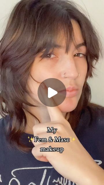 august_skyz on Instagram: "✨FEM & MASC✨ •Makeup Tutorial• #genderfluid  . . . #fyp #theythem #hehim #sheher #genderfluidity #fyp #genderexpression #masc #fem #androgynous #nonbinary #enby #trans #makeup" Enby Makeup Look, Fem Masc Makeup, Masc Fem Clothes, Masc Women Makeup, Androgynous Makeup Tutorial, Masculine Makeup Looks For Women, Trans Girl Makeup, Masc Lesbian Makeup, Masc Makeup Girl