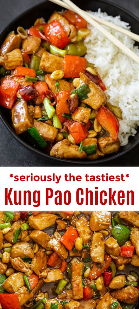 Saucy Chicken, Homemade Chinese Food, Asian Chicken Recipes, Asian Dinner Recipes, Asian Dinners, Chicken And Veggies, Chinese Cooking Recipes, Easy Chinese Recipes, Läcker Mat