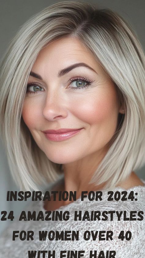 Fine hair doesn’t have to mean flat hair. These 24 amazing hairstyles for women over 40 are specifically designed to add volume and texture to fine hair. From layered bobs to pixie cuts, these styles are perfect for enhancing the natural movement of your hair while making it look fuller and more dynamic. Get inspired for 2024 with these chic and flattering haircuts! Wedge Haircut Long, Hairstyles For Fine Gray Hair, Long Hairstyles For Fine Hair Over 50, Hairstyles For Shoulder Length Fine Hair, Medium Hair Style For Fine Hair And Round Face, Medium Length Hairstyles Fine Hair, Hairstyles For Women With Fine Hair, Layered Lobs For Fine Hair, Thinning Hair Cuts For Women Medium