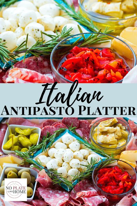 Easy Italian Charcuterie Board, Italian Dinner Charcuterie Board Ideas, Italian Charcuterie Board Appetizers, Italian Charcuterie Board Ideas, Italian Appetizers Easy Appetizer Ideas, Antipasto Platter Ideas, Italian Food Party Ideas, Italian Antipasto Platter, Italian Charcuterie Board