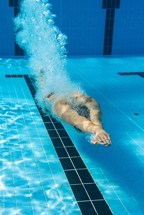 Male swimmer propelling underwater in the swimming pool by RG&B Images for Stocksy United Cosmos, Memes, Water, Swimming, The Ocean, Swimming In The Ocean, Style Mistakes, In The Ocean, Float