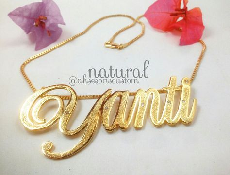 Kami memproduksi perhiasan nama #perhiasan #kalung #handmade #kreatif Infinity Bracelet, Gold Necklace, Gold