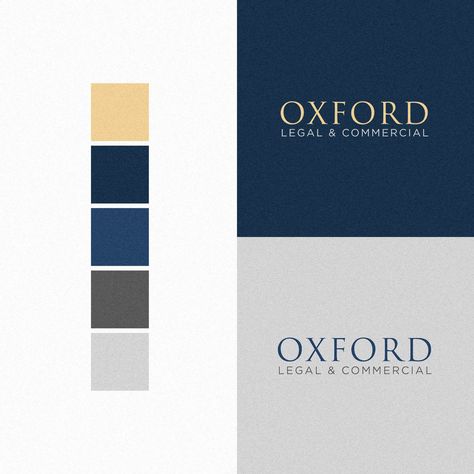 Oxford LC - High End Brand Identity Design (Inc Logo) OLC Monogram Nautical Theme Compass Navy Gold White Color Palette, Blue And Silver Colour Palette, Bar Colour Palette, Color Palette Dashboard, Blue And Gold Logo Design, Color Palette Gold Blue, Blue And Silver Palette, Silver Branding Design, Dark Blue Brand Identity