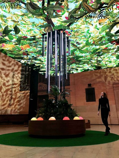 CHOBANI - Hush Studios NYC - interactive installation | The Dots Sustainability Interactive Installation, Crazy Interior Design, Tree Installation, Garden Station, Dubai Frame, Event Entrance, Tree Map, Museum Exhibition Design, Interactive Multimedia