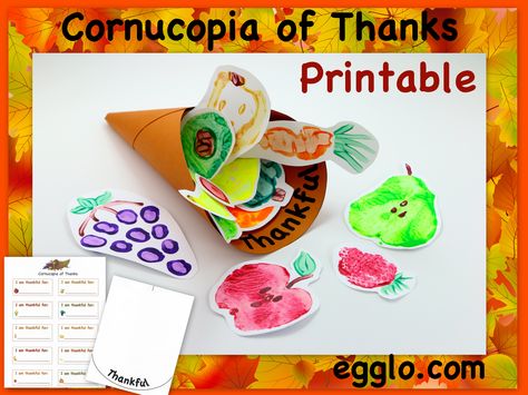 Cornucopia of Thanks for JESUS! Love this Thanksgiving craft! Kids have so much fun picking out fruits & veggies and then painting with them. Printables -thankful cards, Bible verses, cornucopia template & lesson. Egglo.com Cornucopia Craft, Thanksgiving Cornucopia, Christian Thanksgiving, Thanksgiving Crafts Preschool, Thanksgiving School, Thanksgiving Activity, Youth Groups, Preschool Craft, Thanksgiving Preschool