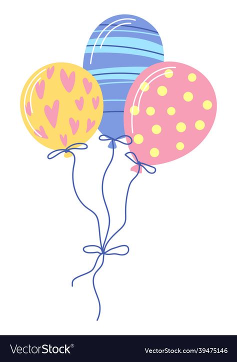 Balloon Png Aesthetic, Balon Png, Tiara Drawing, Birthday Balloons Clipart, Balloons Illustration, Balloon Illustration, Balloon Clipart, Human Body Parts, Balloons Party