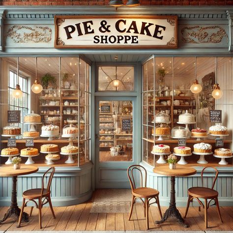 Small Bakeries Design, Miniature Bakery Shop, Dark Academia Bakery, Italian Bakery Aesthetic, Rustic Bakery Interior, French Patisserie Shop, Bakery Design Ideas, Vintage Bakery Aesthetic, Small Bakery Interior