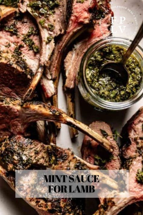 Mint Sauce. Mint Sauce For Lamb, Roasted Rack Of Lamb, Recipe For Happiness, Calorie Dense Foods, Gourmet Chicken, Lamb Recipe, Roast Lamb, Family Dishes, Leg Of Lamb