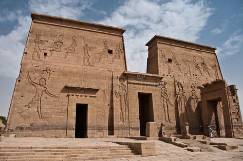 Temple of Philae. Pylon of Temple of Philae, near Aswan, Egypt #Sponsored , #paid, #Affiliate, #Philae, #Aswan, #Pylon, #Temple Philae Temple, Aswan Egypt, Luxor, Architecture Model, Mount Rushmore, Egypt, Temple, Photo Image, Stock Images