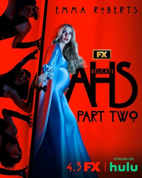 AMERICAN HORROR STORY: DELICATE Part 2 - Official Trailer! American Horror Story Delicate, Ahs Poster, Anna Victoria, Posters Ideas, Ryan Murphy, Extreme Metal, Long Shadow, Emma Roberts, Classic Horror