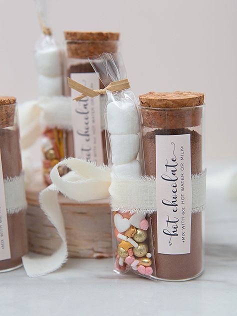 Hot Chocolate Wedding, Hot Chocolate Wedding Favors, Hot Chocolate Favors, Diy Hot Chocolate, Fancy Sprinkles, Chocolate Labels, Hot Chocolate Gifts, Hot Chocolate Gift, Chocolate Wedding Favors