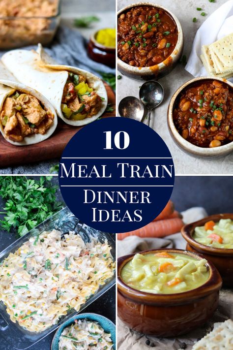 10 meal train dinner ideas to take to a family in need. Plus tips on meal train ettiquiette. These are tested recipes that travel well and taste delicious! Meal Train Ideas Dinners, Care Meals, Spinach Sausage, Meal Train, Take A Meal, Dinner Train, Tomato Recipe, Tomato Spinach, Recipe Pasta