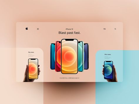 iPhone 12 by Maxim Nilov on Dribbble Apple Web, Iphone Store, Desain Ui, Poster Template Design, Website Design Layout, Motion Graphics Design, Design Social Media, Iphone Design, Creative Poster Design