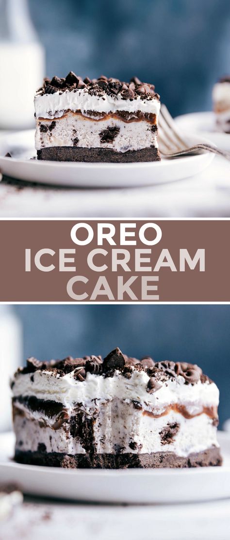 Whipped Topping Recipe, Diy Ice Cream Cake, Cookies And Cream Ice Cream, Oreo Ice Cream Cake, Easy Ice Cream Cake, Homemade Ice Cream Cake, Diy Dessert, Oreo Fudge, Oreo Ice Cream