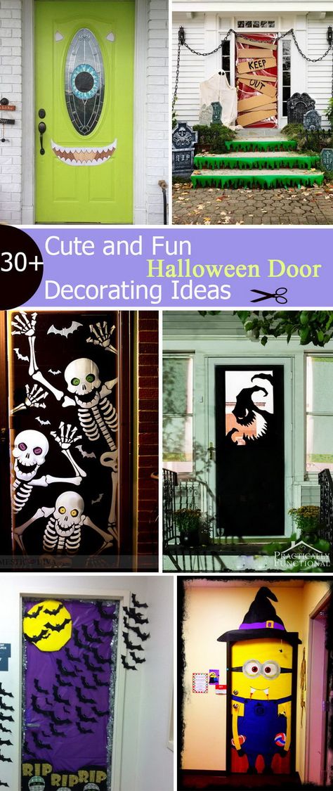 Cute and Fun Halloween Door Decorating Ideas. Halloween Door Decorations Classroom Easy, Witches Door Decoration, Diy Halloween Door Decorations Office, Decorated Halloween Doors, Halloween Door Decorating Contest Ideas, Halloween Door Decorations Classroom Contest Preschool, Office Door Halloween Decorations Ideas, Halloween Door Decoration Ideas For Office, Halloween Door Decorations Contest Apartment