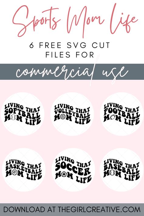 Download 6 FREE commercial use Sports Mom SVG files. Perfect for small business owners and moms who love to DIY shirts, mugs, hats and more as they cheer for their kids on the field or on the court. Mom Svg Files, Cabin Christmas Decor, Soccer Mom Gifts, Craft Cabinet, Cricut Expression, Diy Shirts, Cabin Christmas, Soccer Life, Mom Hats