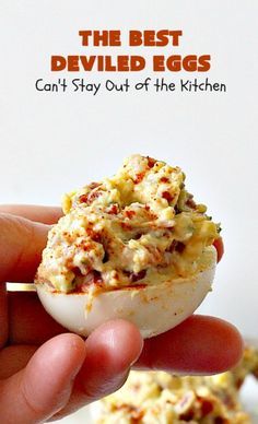 The BEST Deviled Eggs | Can't Stay Out of the Kitchen The Best Deviled Eggs, Salad Bites, Devilled Eggs Recipe Best, Devilled Eggs, Best Deviled Eggs, Best Appetizer Recipes, Deviled Eggs Recipe, Boiled Egg, Party Food Appetizers