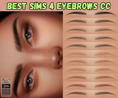 27 Gorgeous Sims 4 Eyebrows CC (Realistic Brows & Maxis-Match Brows) Brow Cc Sims 4, Sims 4 Cc Maxis Match Brows, Eyebrow Cc Sims 4 Maxis Match, Sims 4 Mm Eyebrows, Sims Brows Cc, Sims 4 Realistic Cas Cc, Sims 4 Eye Brows Cc, Sims 4 Brows Maxis Match, Sims 4 Cc Skin Details Realistic Female