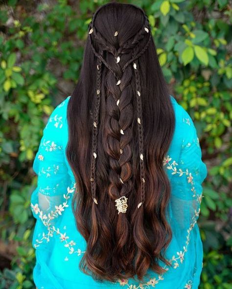 Xl Hair Styles, How To Train Your Dragon Hairstyles, Wedding Viking Hair, Ancient Persian Hairstyles, Elf Braids, Long Hair Wedding, Celtic Hair, Medieval Hairstyles, Long Hair Wedding Styles