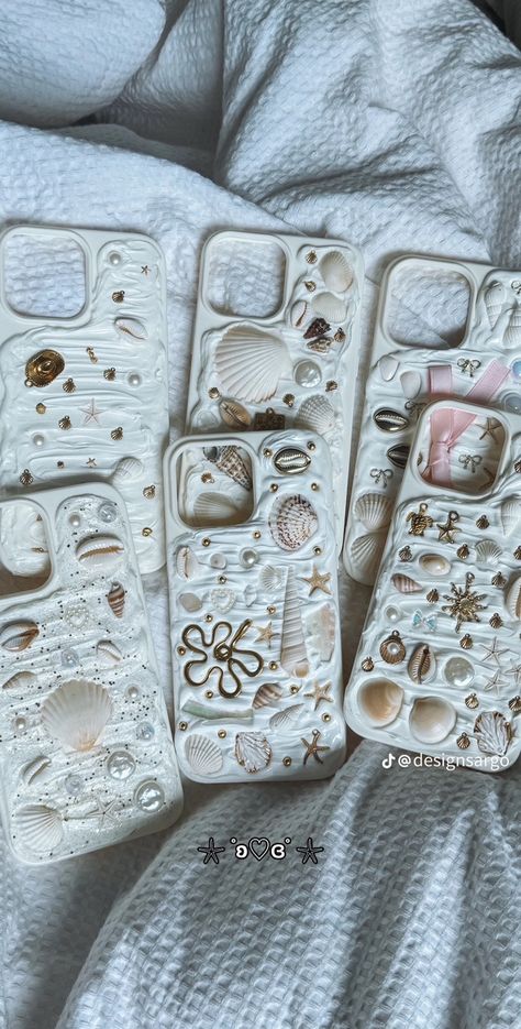 Summer Phone Cases, Diy Iphone Case, Pretty Phone Cases, Beach Crafts, Summer Diy, Diy Phone, Shell Crafts, Fun Diy, Diy Phone Case