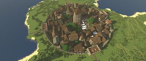 Minecraft Fortified Village, Village Layout Minecraft, Medieval Village Layout, Minecraft Village Layout, Minecraft Pinterest, Minecraft Medieval Buildings, Village Layout, Minecraft Medieval Village, Minecraft Castle Blueprints