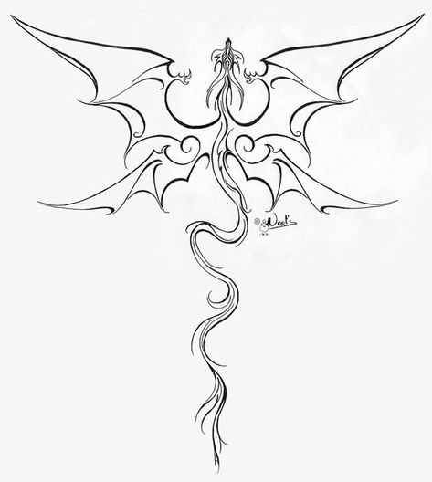 Dragon Line, Dragons Tattoo, Molecule Tattoo, Small Dragon Tattoos, Tattoo Diy, Kunst Tattoos, Dragon Sketch, Dragonfly Tattoo, Dragon Tattoo Designs