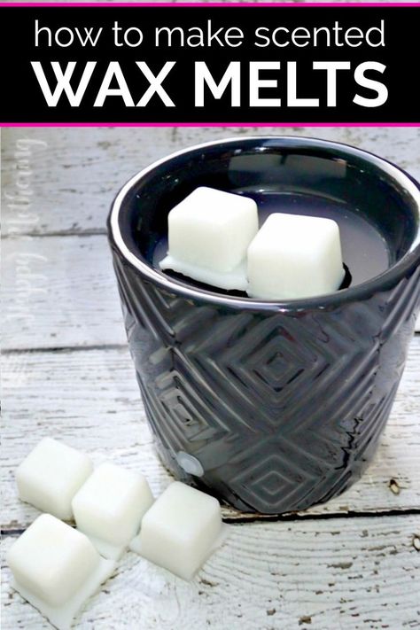 Do you want to learn how to make scented wax tarts? Get our DIY natural wax melts recipe using coconut oil and essential oils or fragrance oils. These handmade melts are edible too, making them the best idea for families with small kids! Learn our best tips and hacks to reuse molds / containers / packaging from your store bought wax melts and see how to use them with your burner too. #waxmelts #waxwarmer #essentialoils #homemaking #coconutoil #fragranceoil #waxtarts #howto #diy #homefragrance Diy Wax Warmer, Make Wax Melts, Wax Melts Recipes, Patchouli Candle, Natural Wax Melts, Candle Luxury, Diy Wax Melts, Melt Recipe, Diy Wax