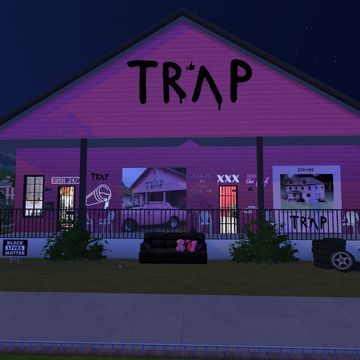 Sims 4 Museum Build, Strip Club Sims 4 Build, Sims 4 Strip Club Build, Sims 4 Music Studio, Club Sims 4, Sims 4 Strip Club, Trap Museum, Sims 4 Strip Club Cc, Music Museum