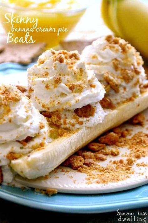 Banana Boat, Banana Cream Pie, Banana Cream, Banana Recipes, Banana Split, Pie Dessert, Milkshakes, Healthy Sweets, Sweets Treats