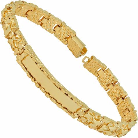 PRICES MAY VARY. Title: LIFETIME JEWELRY Nugget ID Bracelet for Men and Women 24k Real Gold Plated. Product Type: Departments > Men > Jewelry > Bracelets > Identification Lifetime Jewelry, Wrist Chain, Nugget Bracelet, New Charmed, Id Bracelets, Men Jewelry, Bracelet For Men, Velvet Pouch, Gorgeous Bracelet