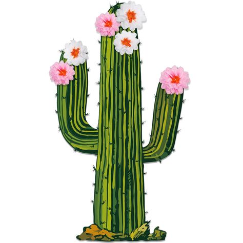 PRICES MAY VARY. Package Component: this cactus party decorations set includes 1 pcs of cactus cut outs and 6 paper flowers, cardboard cutouts are shipped flat and come with pre scored lines and fold out flaps, making assembly easy and quick, enough quantity can create a party that everyone will enjoy, giving you the freedom to play around and style your party to your liking Size for Impact: this cactus cut out is about 72.05 inches/ 183 cm tall, and these paper flowers have 2 different sizes of Wall Decor For Birthday, Cardboard Cactus, Green Plant Wall, Cactus Party Decor, Halloween Photo Props, Decor For Birthday, Halloween Fotos, Large Cactus, Cactus Party