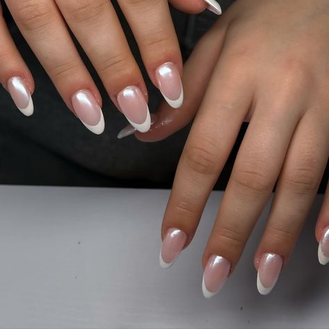 Chrome Frenchies, Frenchie Nails, Brighton And Hove, Chrome Nails, Nail Tech, Brighton, Nail Inspo, Nails, On Instagram