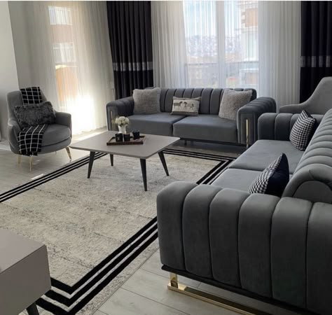 Luxury Sofa Design, Classy Living Room, Easy Room Decor, Corner Sofa Design, تصميم داخلي فاخر, Latest Living Room Designs, Apartment Living Room Design, Living Room Sofa Design, Home Design Living Room