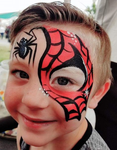 Pin by Kayla Passaro on Smudges | Face painting designs, Face painting, Kids face paint Easy Face Painting Halloween, Face Painting Inspiration, Spider Man Face Paint, Kids Halloween Face, Easter Face Paint, Superhero Face Painting, Easy Halloween Face Painting, Easy Face Painting Designs, Festival Face Paint