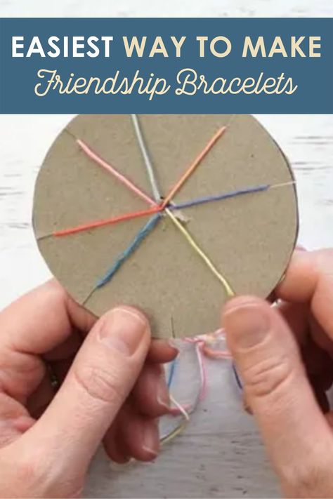 Friendship Bracelet Diy Easy, Friendship Bracelet Kit Diy, How To Weave Friendship Bracelets, Easy To Make Friendship Bracelets, Diy Friendship Bracelet Maker, 7 Strand Friendship Bracelet, Paper Plate Friendship Bracelet, Easy Friendship Bracelets Patterns With Beads, Friendship Bracelets For Preschoolers