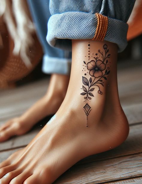 Ankle Tattoo Cover Up, Inner Ankle Tattoos, Wrap Around Ankle Tattoos, Anklet Tattoos For Women, Butterfly Ankle Tattoos, Ankle Foot Tattoo, Ankle Band Tattoo, Lotusblume Tattoo, Cute Foot Tattoos