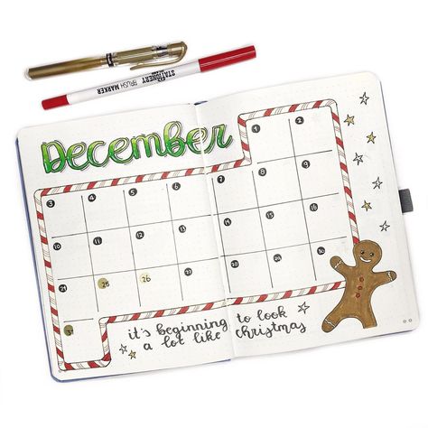 Fenke - Bullet journal on Instagram: “So anyone who watched my stories knows that I made a mistake while making this monthly... I was almost done when I noticed I had a week too…” Christmas Bullet Journal Ideas, Christmas Bullet Journal, Bullet Journal Christmas, December Bullet Journal, 30 December, Bullet Journal Monthly Spread, Bullet Journel, Bullet Journal Quotes, Creating A Bullet Journal