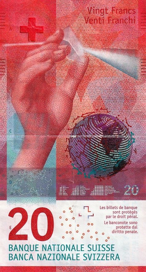 Switzerland - Twenty Francs Banknote, 2017. Swiss Franc, Swiss Bank, Young Johnny Depp, Rich Money, Art Gallery Wallpaper, Money And Happiness, Dollar Bill, Bank Notes, Switzerland