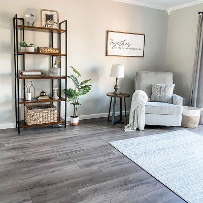 Grey Wood Floors Living Room, Grey Flooring Living Room, Grey Hardwood Floors, Grey Laminate Flooring, Living Room Wood Floor, Grey Wood Floors, Gray Tones, Inspire Me Home Decor, Grey Flooring