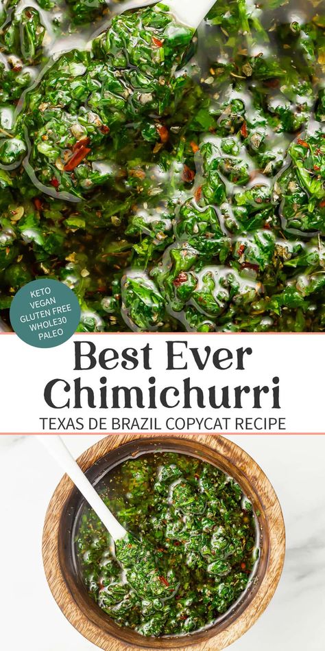 Chimichurri Salsa, How To Make Chimichurri, Argentinian Chimichurri, Cilantro Chimichurri, Chimichurri Steak, Chimichurri Sauce Recipe, Sauces Recipes, Chimichurri Recipe, Marinade Sauce