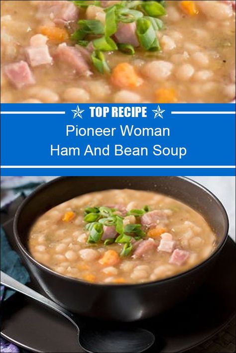 Pioneer Woman Ham And Bean Soup Pioneer Woman Ham, Ham Soup Crockpot, Recipe For Ham And Bean Soup, Ham Bone Bean Soup, Easy Ham And Bean Soup, Soup Pioneer Woman, Ham Bone Soup Recipes, Bean Soup Crockpot, Crockpot Ham And Beans