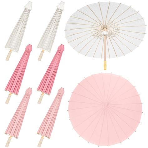 PRICES MAY VARY. Package Includes: you will receive 12 pieces of paper umbrellas, which look romantic and elegant, very suitable for DIY; You can use your imagination to draw your favorite patterns; You can also create with your children and enjoy a precious parent child time Quality Material: these DIY paper decorative umbrellas are made of oiled paper and solid wood ribs, strong and long lasting, no smell; At the same time, the overall design of the paper umbrella is simple and delicate, and t Japanese Party Decorations, Chinese Paper Umbrella, Chinese Party Decorations, Japanese Wedding Theme, Crafts For Wedding, Japanese Theme Parties, Bridal Party Decor, Asian Party Themes, Umbrella Diy