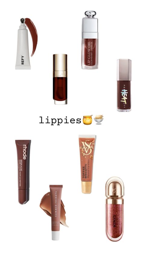 brown lip oils, lip glosses etc.✌🏻 Lip Gloss Brown, Lip Oils, Lip Glosses, Lip Oil, Toffee, Lip Gloss, Lips