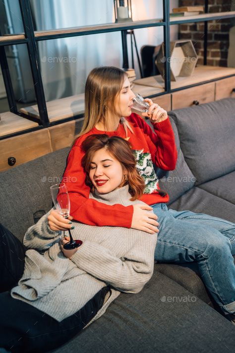 Two People Sitting On Couch Reference, Two Women Sitting Together, Sitting Between Someones Legs Pose, People On Couch Reference, Two People Talking Photography, Two People Hanging Out, Cuddling Pose Reference Couch, Person Sitting On Couch Reference, Sitting On Lap Reference