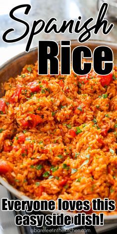 Easy Spanish Rice Recipe, Easy Spanish Rice, Spanish Rice Easy, Spanish Rice Recipe, Rice Side Dish Recipes, Authentic Mexican Recipes, Mexican Rice Recipes, Rice Recipes For Dinner, Rice Side Dishes