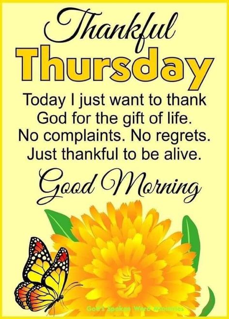 Good Morning Thankful Thursday, Thankful Thursday Blessings, Thursday Morning Quotes, Message Of The Day, Good Morning Thursday Images, Weekly Blessings, Thursday Inspiration, Thursday Images, Days Quotes