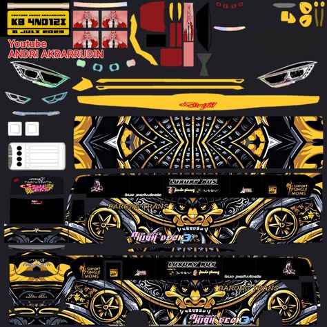 Livery Srikandi rombak JB3 Po. Barong Trans by Andri Akbarrudin Bus Skins For Bus Simulator Indonesia, Bus Skin For Bus Simulator Indonesia, Bus Skin Livery Hd Black, Bus Skin Design Hd 1080p, Srikandi Shd Bus Livery Hd, Livery Bus Yudistira Hd, Srikandi Shd Bus Livery, Bussid Livery Hd, Bus Skin Livery Hd