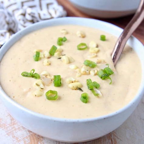 Creamy Sweet Corn, Creamy Corn Soup, Recipes Under 500 Calories, Sweet Corn Soup, Vegan Casserole, Pureed Soup, Creamy Corn, Gluten Free Recipes For Breakfast, Corn Soup